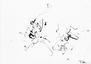 Satie-Logie, encre de chine sur papier